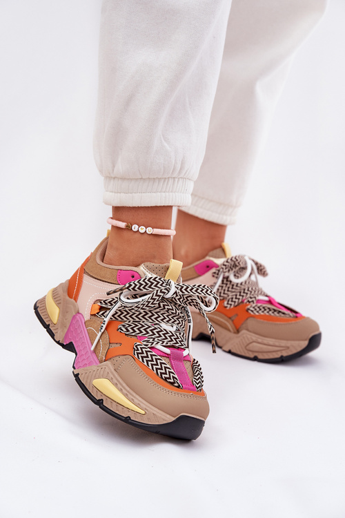 Tenisky Dámske Športové Topánky S Dvojitým Šnurovaním Khaki Efobell