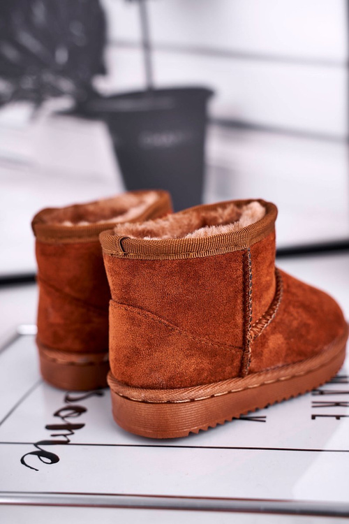 Izolované topánky pre deti snehové topánky hnedé gooby