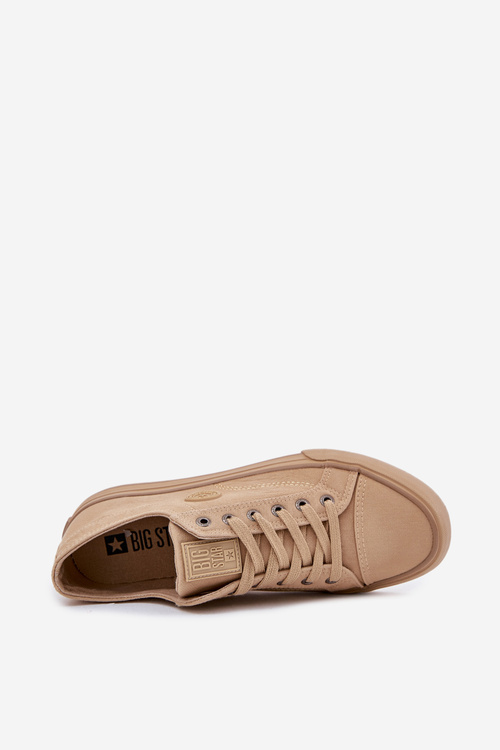 Pánske Textilné Tenisky Big Star RR174337 Béžové