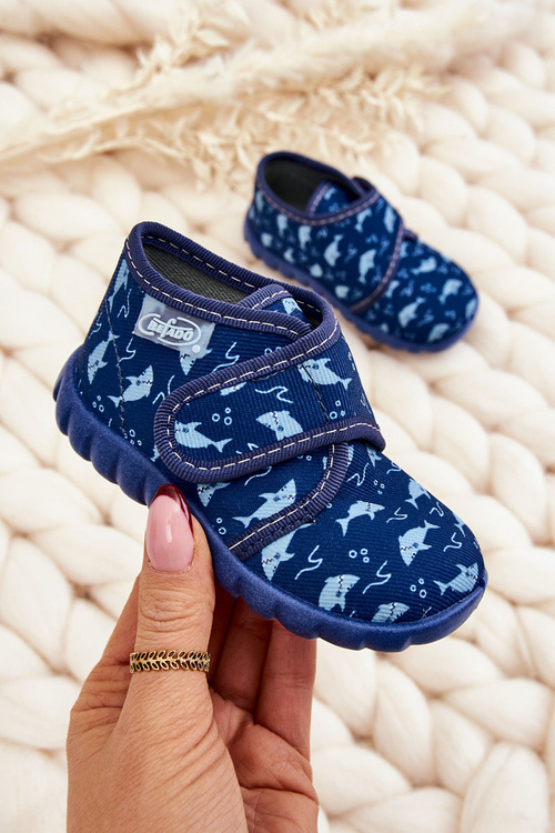 Detské topánky Papcie Befado Sharks 465P089 Navy Blue