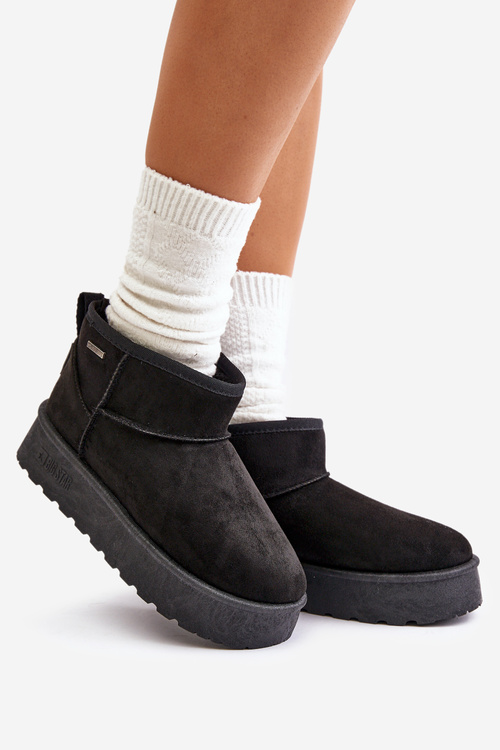 Nízké Sněhové Boty Na Platformě Big Star OO274A099 Černé