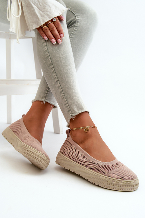 Dámske Tenisky Slip-on Na Platforme Ružové Pimadea