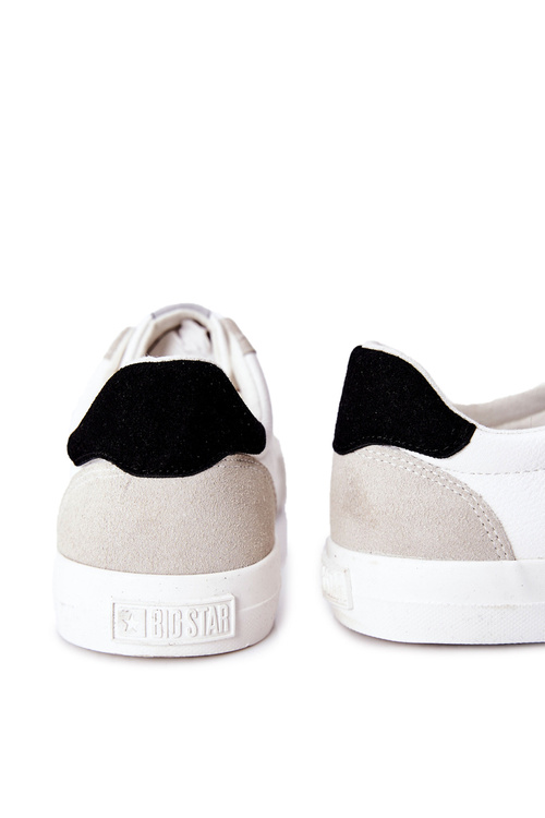 Pánské Kožené Tenisky Big Star II174009 Bílé-Béžové