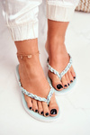 Dámske flip -flops flip -flops spletený zelený peggie pás