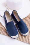 Dámske espadrilles krížové džínsy Navy DD2R4108