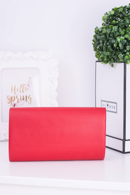 červená spojková taška