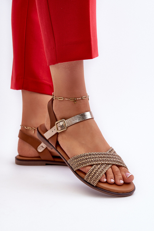 Dámske ploché sandále S.Barski MY923 hnedé