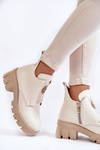 Dámske kožené topánky s dekoráciou Light Beige LeMar Maley