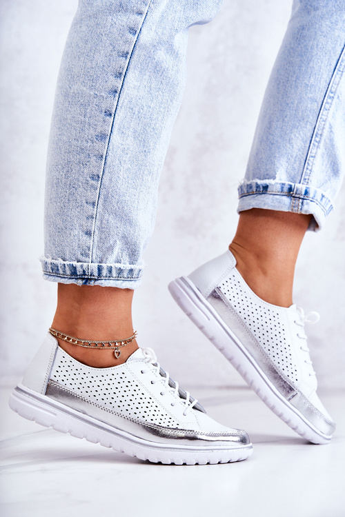 Dámska otvorená topánky na platforme White Deloren