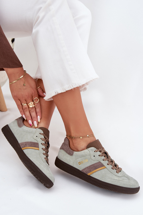 Dámské Nízké Sněhule Z Semiše Big Star SS274678 HI-POLY SYSTEM Mátové