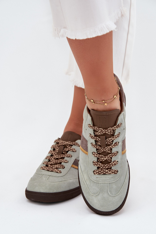 Dámske Nízke Sneakers Z Semiša Big Star SS274678 HI-POLY SYSTEM Mätový