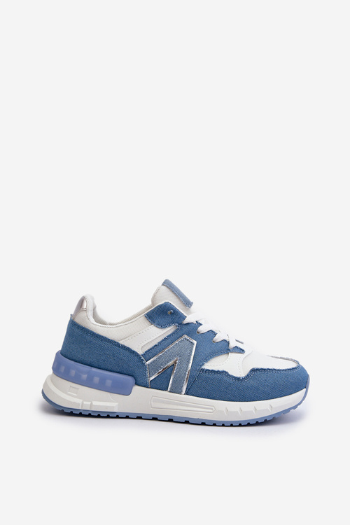 Dámské džínové tenisky z ekokůže modré Vinelli