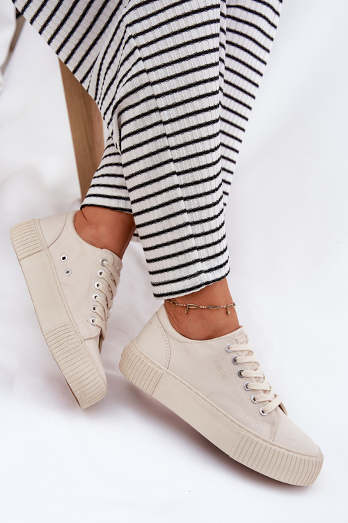 Dámske Textilné Tenisky Big Star RR274407 Béžové