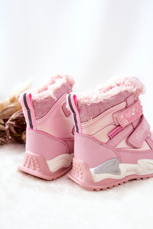 Dětské polstrované sněhule růžová Chilly