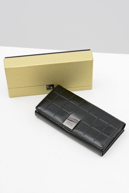 Veľká dámska čierna peňaženka