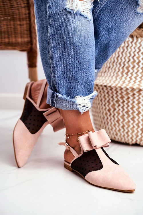 Lu Boo dámské baleríny Růžový Domino