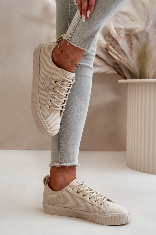 Dámské Hřejivé Tenisky Big Star OO274812 Hi-Poly System Béžové