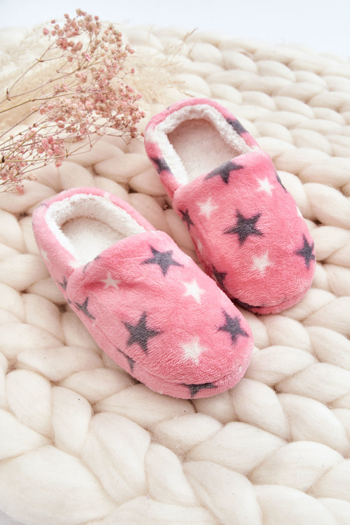 Dětské zateplené nazouváky v barvě Stars Růžový Meyra