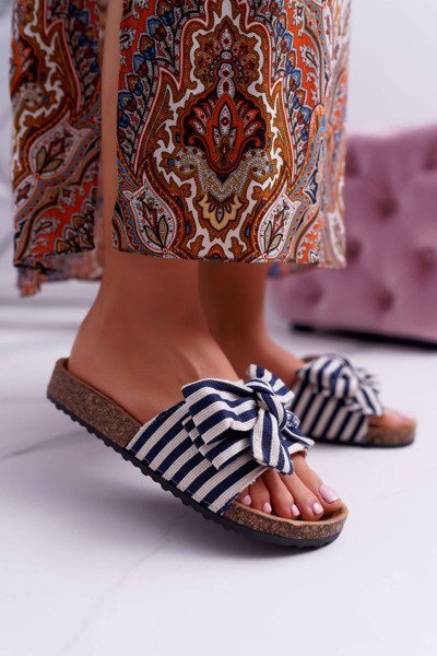 Dámské Papuče Na Korku tmave modre Myrtens