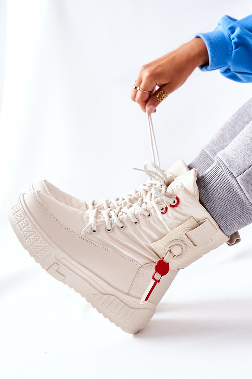 Dámske béžové snehové topánky kascia