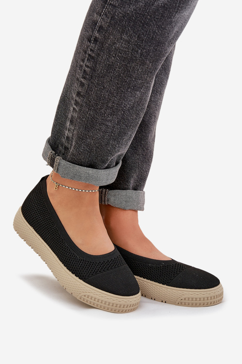 Dámske Slip-on Tenisky Na Platforme Čierne Pimadea