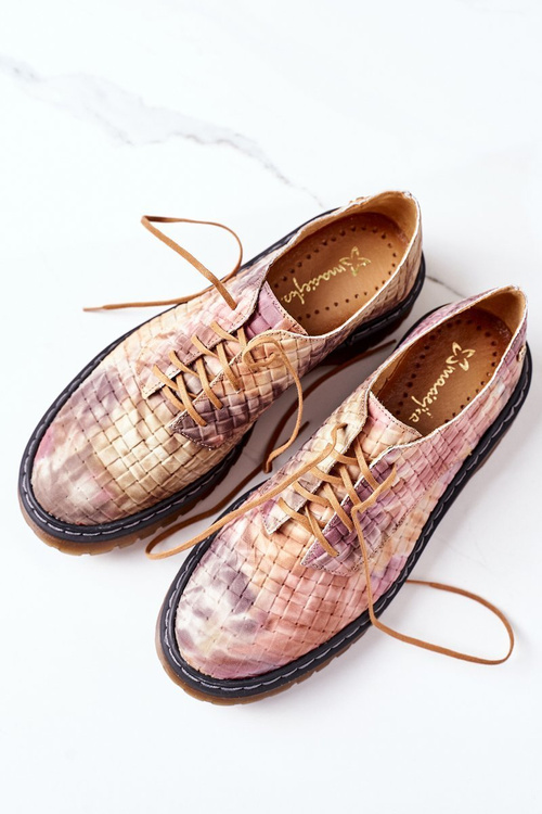 Dámske kožené topánky Oxford Maciejka 04087-46 Multicolor