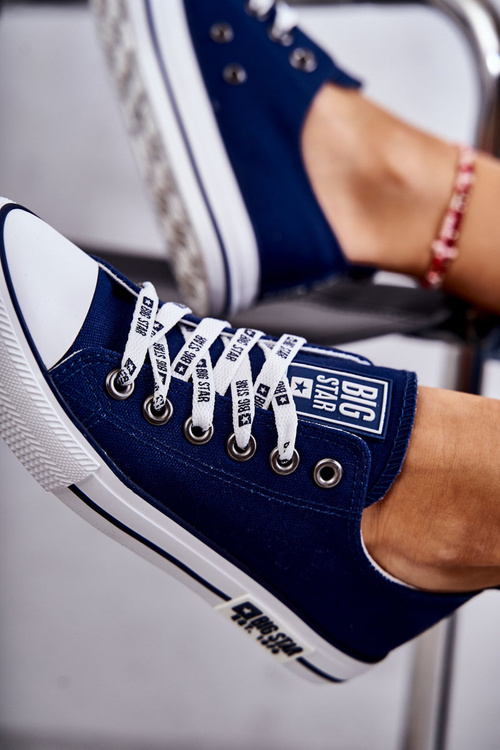 Dámske materiálne tenisky Veľká hviezda KK274103 Navy Blue
