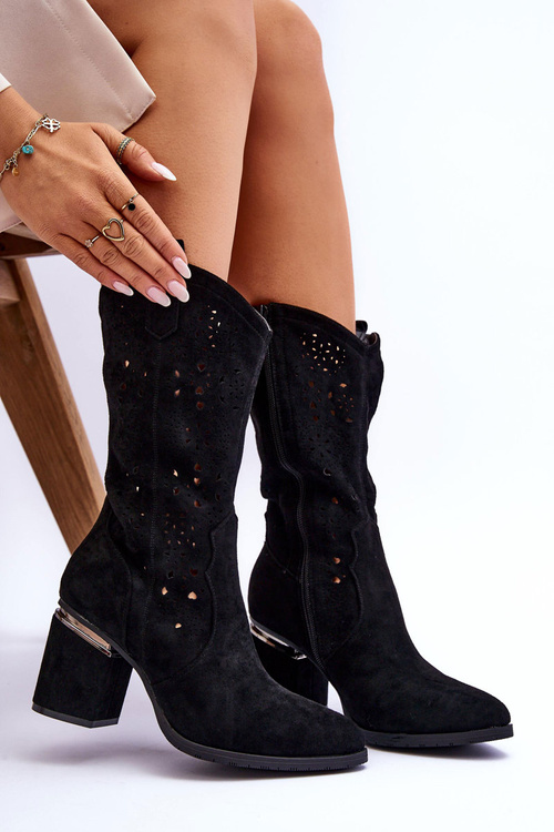 Ženské semišové topánky Black Adelia