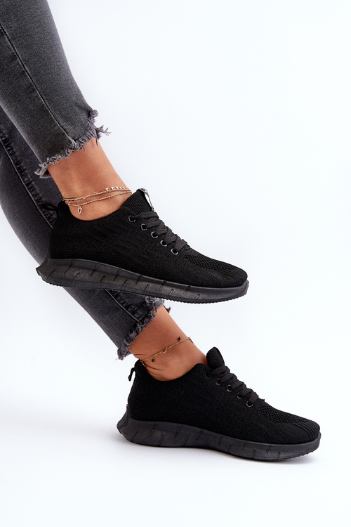 Čierne dámske športové topánky z látky Kephope