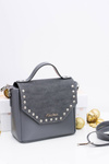 Grey Women Elegant Handbag Coffer