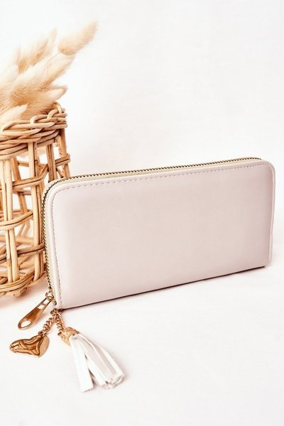 Velká Dámská Peněženka S Přívěskem Šedozelená