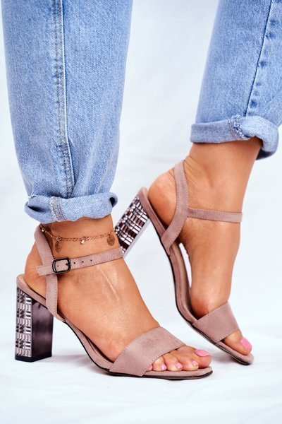 Dámske sandále na post ružové barski baskaila