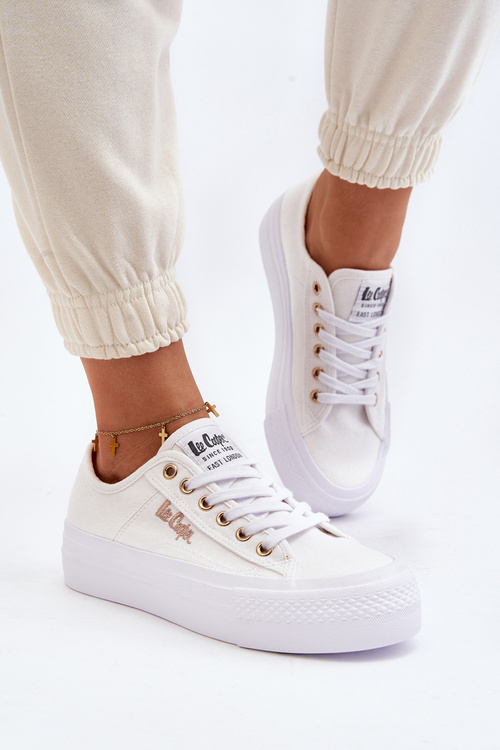 Bílé Dámské Tenisky na Platformě Lee Cooper LCW-24-31-2725