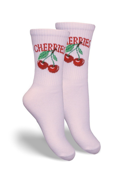 Dětské Ponožky Mládežnické CHERRIES Pudrově Růžové