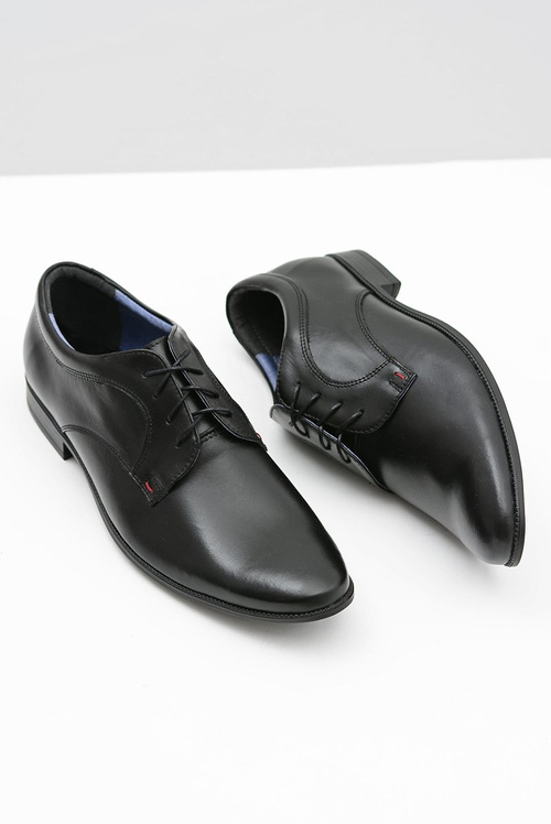 Pánské Polobotky Bednarek Elegantní Kožené Obuv Černé Gaspare