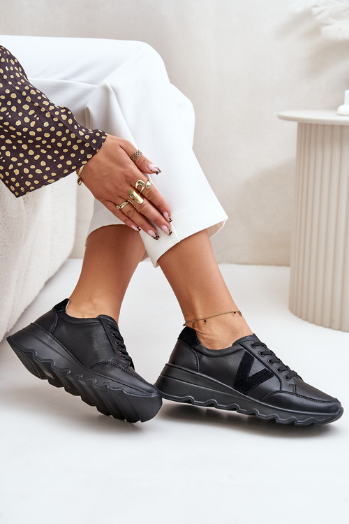 Dámske Kožené Športové Topánky Vinceza 7918 Čierne