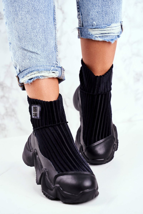 Dámské Vysoké Sportovní Boty Big Star Černé GG274607