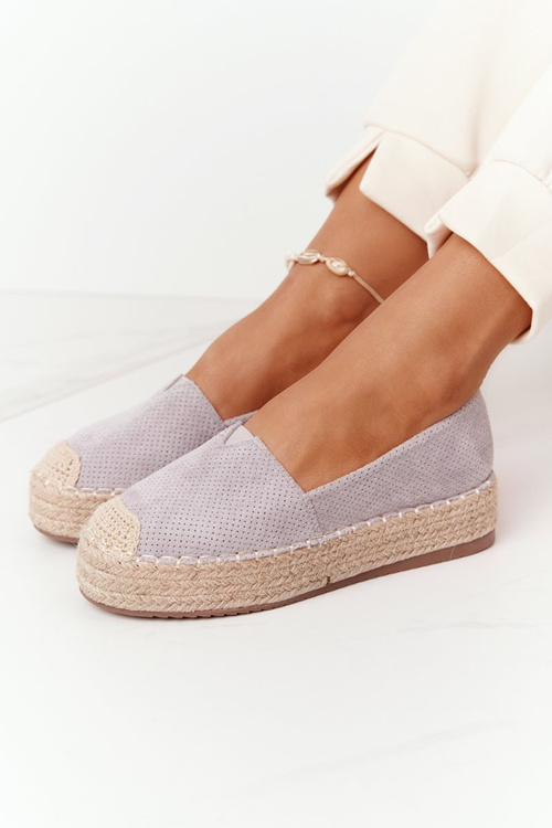 Espadrilles na platforme Straw Grey Highway Platform