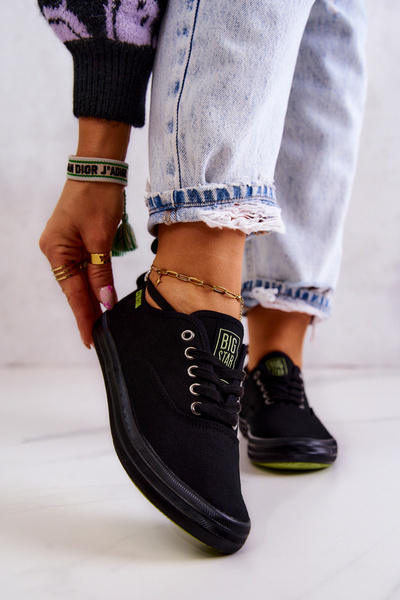 Ľahká dámska veľká hviezda JJ274261 čierne tenisky