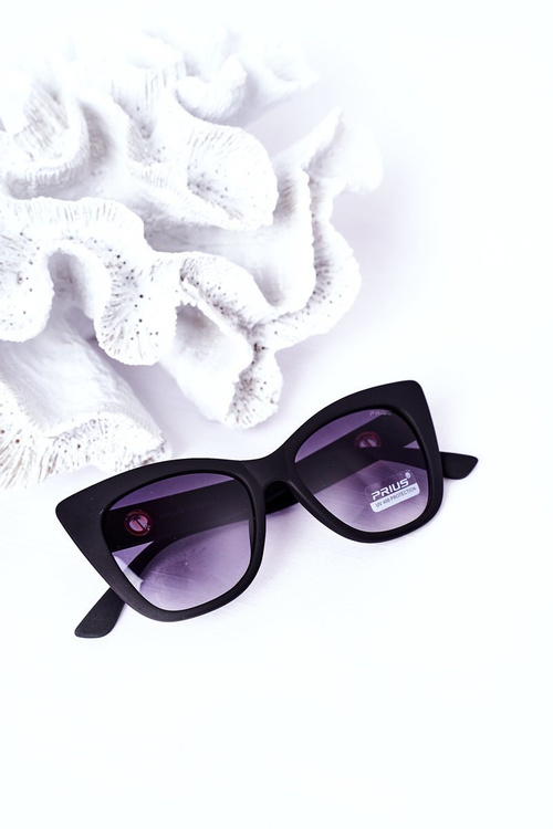 Dámské Sluneční Matné Brýle Cat Eye Černé Ombre