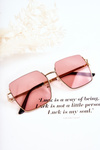 Veľké slnečné okuliare V160020 Pink-Gold