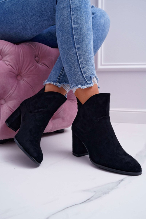 Dámské Kotníkové Boty Na Podpatku Sergio Leone Černé BT525