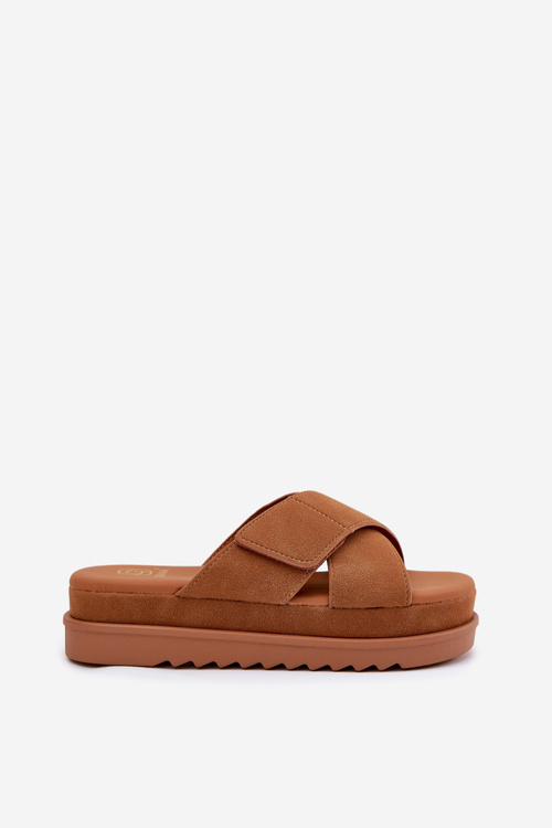 Dámské Pantofle Na Platformě S Propletenými Pásky Camel Rinasara