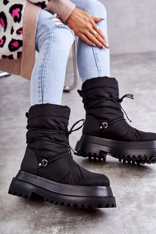 Dámské sněhule na platformě Černé Lilou