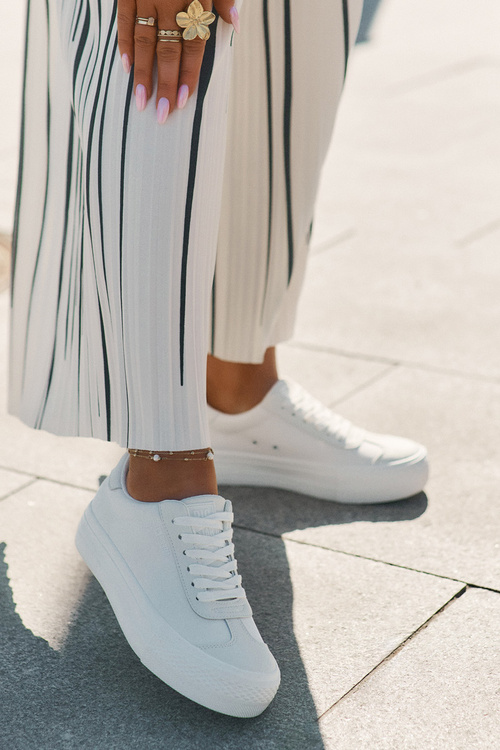 Dámske Tenisky Na Platforme Big Star RR274337 Biele