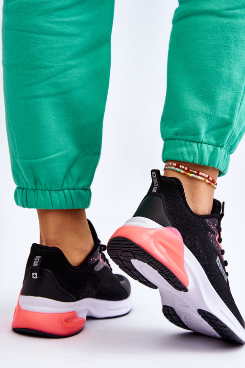 Módne športové topánky pamäťový penový systém Big Star LL274318 Čierna