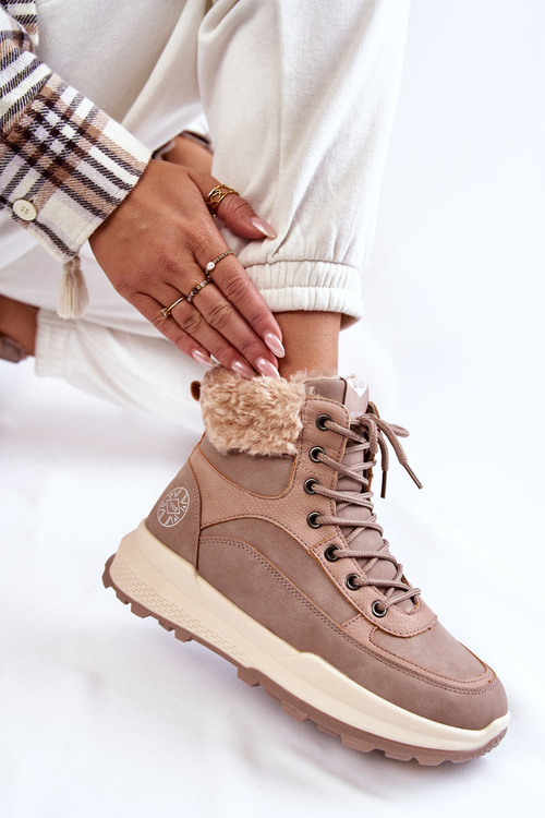 Teplé boty Trappers Lee Cooper LCJ-22-44-1363 Růžove