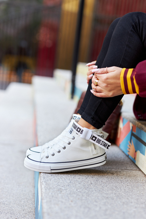 Tenisky na Vysokém Podpatku Big Star GG274027 Bile