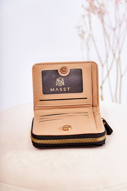 Dámska malá peňaženka s dekoráciou čierny sanchos