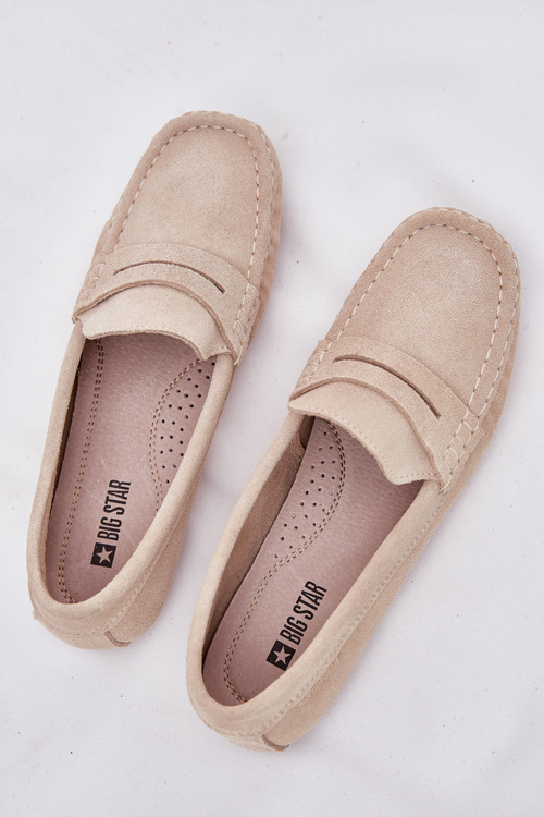 Semišové Dámské Mokasíny Big Star RR274947 Béžové